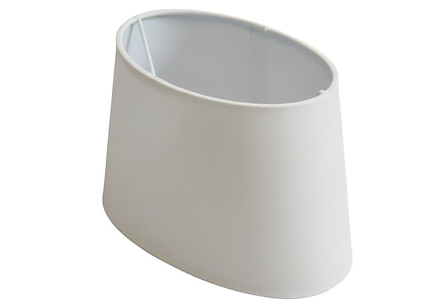 B&S Lampenschirm Lampenschirm oval Velvet weiss B:31,5x20/T:23,5x15/H:19,5c günstig online kaufen