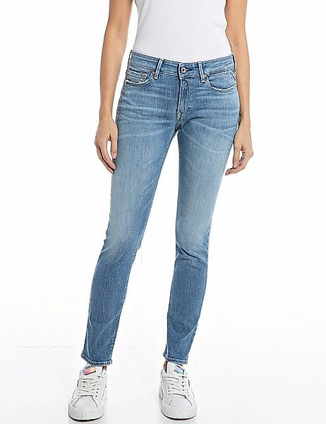 Replay Damen Jeans NEW LUZ - Skinny Fit - Blau- Medium Blue Denim günstig online kaufen