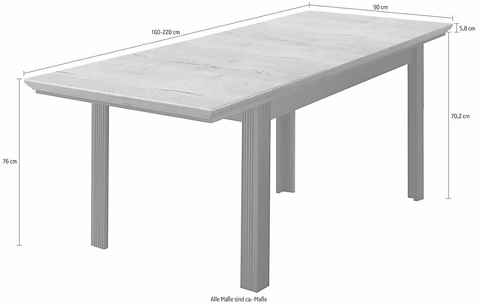 Innostyle Esstisch "Jasmin" Breite 160-220 cm günstig online kaufen