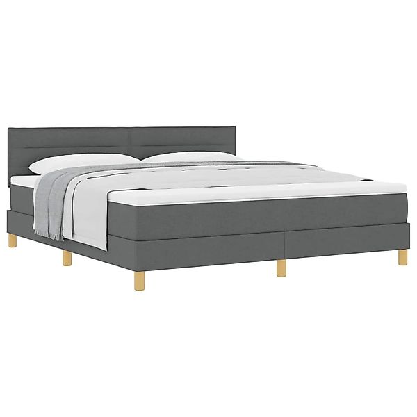 vidaXL Boxspringbett mit Matratze Dunkelgrau 180 x 200 cm Stoff 3338861 günstig online kaufen