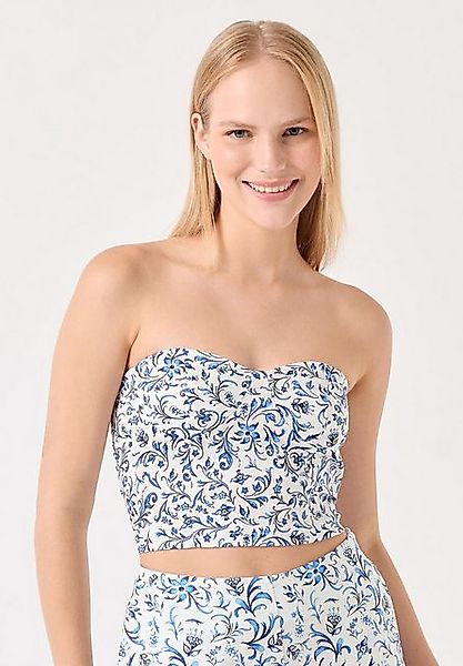 Jimmy Key Blusentop Trägerloses gemustertes Bustier günstig online kaufen