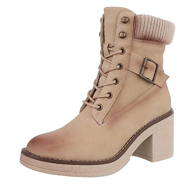 Ital-Design Damen Schnürschuhe Freizeit Schnürstiefelette (88519542) Blocka günstig online kaufen