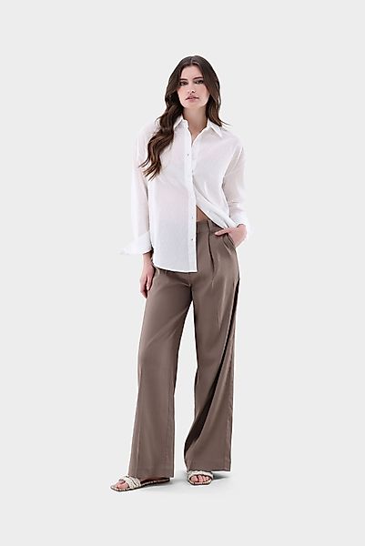 Hemdbluse mit überschnittenen Schultern günstig online kaufen