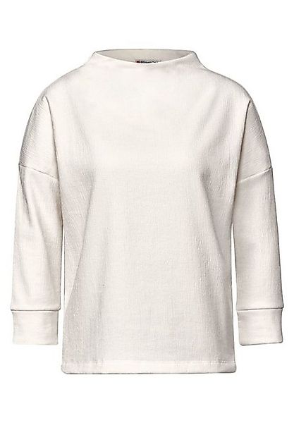 STREET ONE Sweatshirt - Damen Strukturshirt - Turtleneck, 3/4-Arm günstig online kaufen