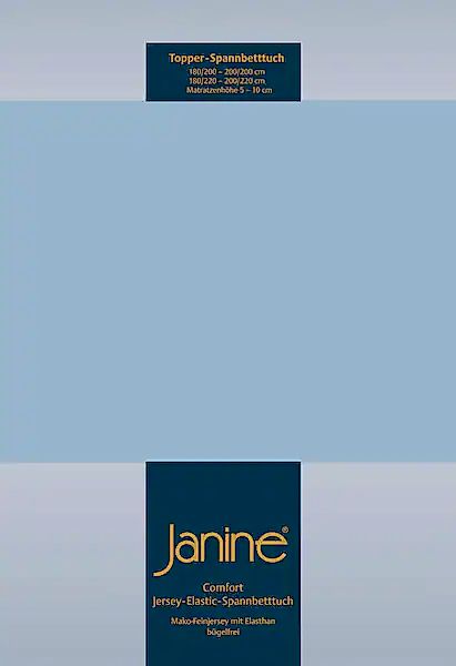 Janine Janine Topper-Spannbetttuch 5001 (für Box-Spring Betten) perlblau (3 günstig online kaufen