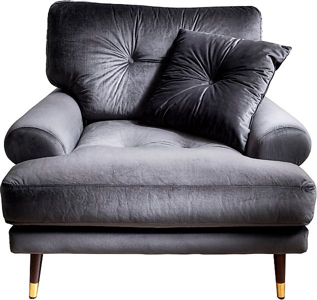 Trends by HG Loungesessel TOKIO, in Microfaser mit hochwertigem Holz/Metall günstig online kaufen