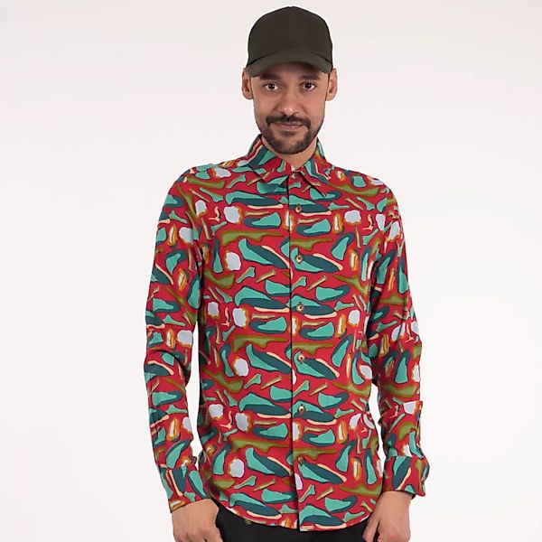 Herrenhemd Gemustert Aus Lenzing Ecovero Viskose "Tony" günstig online kaufen