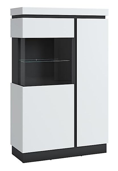 Vitrine CAMPANIA CORV101L von Wojcik  Alpinweiß Anthrazit günstig online kaufen