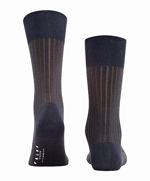 FALKE Shadow Herren Socken, 45-46, Blau, Rippe, Baumwolle, 14648-637406 günstig online kaufen