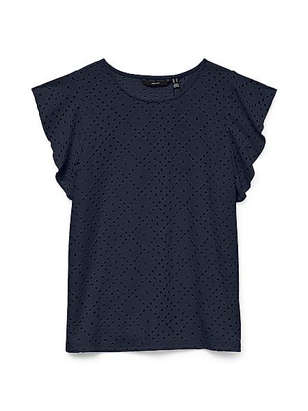 Vero Moda Rundhalsshirt VMTASSA SL FRILL TOP NOOS günstig online kaufen