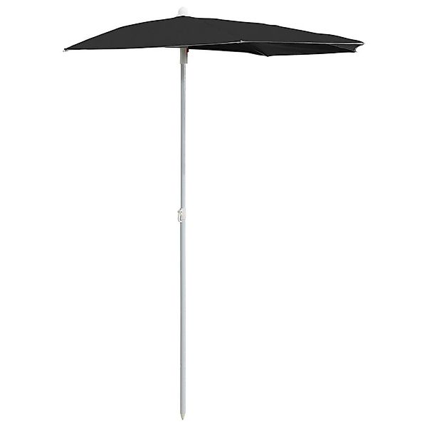 vidaXL Sonnenschirm Halb-Sonnenschirm mit Mast 180x90 günstig online kaufen