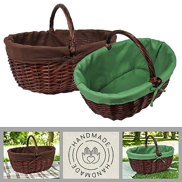 nm_trade Einkaufskorb Weidenkorb Picknickkorb Einkaufskorb Pilzkorb günstig online kaufen