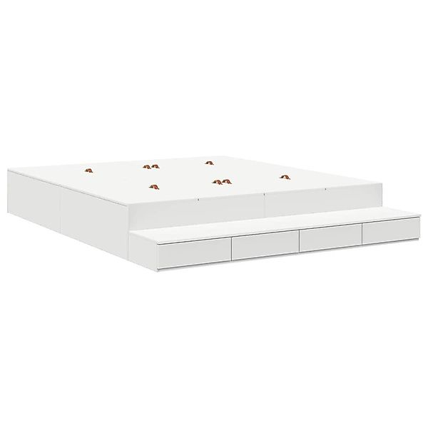 vidaXL Bett Bett mit Stauraum Weiß günstig online kaufen