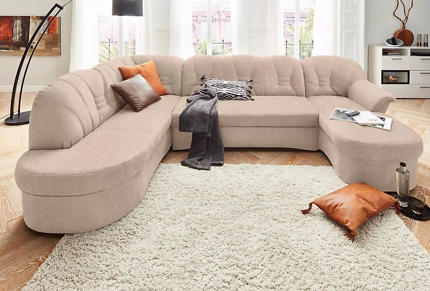 DOMO collection Wohnlandschaft "Elva, zeitlose Formensprache, elegante Rück günstig online kaufen