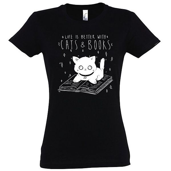 Youth Designz T-Shirt Cats & Books günstig online kaufen