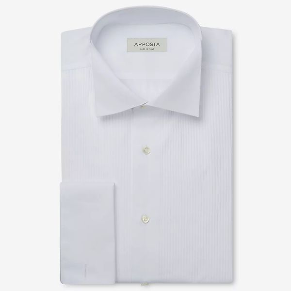 Hemd  einfarbig  weiß 100% reine baumwolle, kragenform  kläppchenkragen mit günstig online kaufen