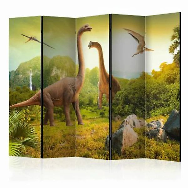 artgeist Paravent Dinosaurs II [Room Dividers] mehrfarbig Gr. 225 x 172 günstig online kaufen