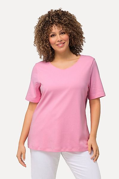Ulla Popken T-Shirt Shirt doppellagige Vorderseite günstig online kaufen