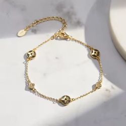 Runde Perlé Silberarmband zartes Armand mit günstig online kaufen