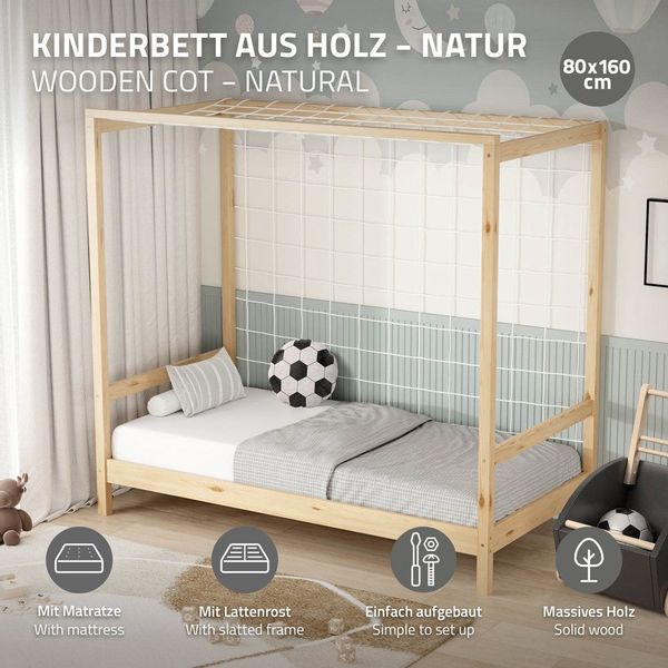 ML-DESIGN Spielbett Fußballtor Einzelbett für Kinder günstig online kaufen