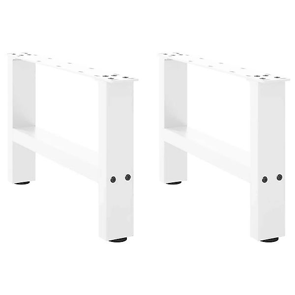 vidaXL Couchtischbeine Weiß 2 Stk 50x30-31 cm Stahl 4013261 günstig online kaufen