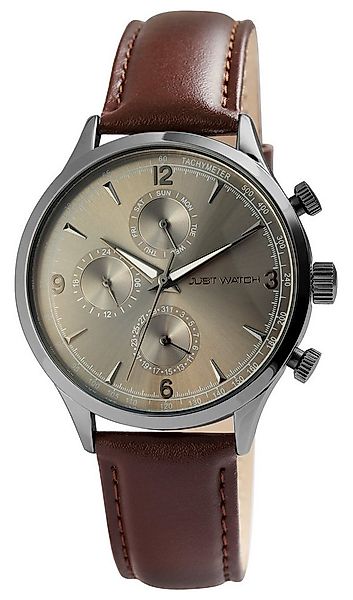 JUST WATCH Quarzuhr Menzie mit Echtlederband, 3 ATM, Chronograph günstig online kaufen