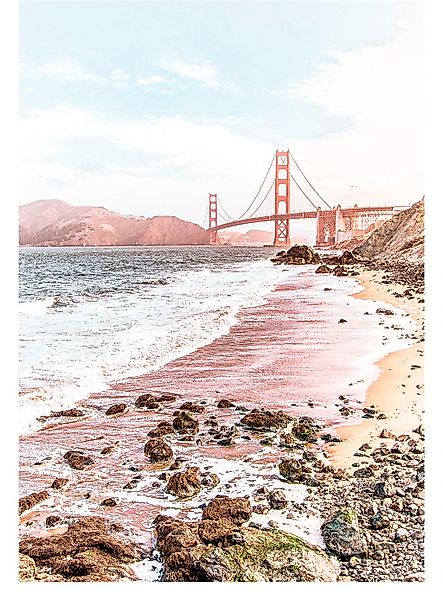 Komar Bild "VOYAGE Golden Gate" Natur 1 tlg. Wandbild zur Dekoration - ohne günstig online kaufen