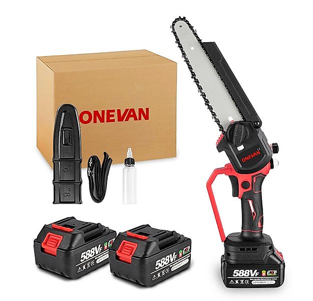 ONEVAN Akku-Kettensäge 8 Zoll Kabellose Elektrokettensäge, Bürstenloser Mot günstig online kaufen
