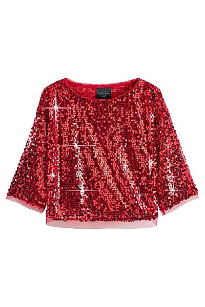 Next Paillettenshirt Tüll-Oberteil mit 3/4-Ärmel (1-tlg) günstig online kaufen