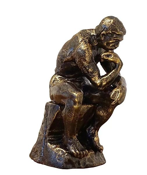 Edle Skulptur - Der Denker - Figur nach Auguste Rodin Eisen Replik 26cm günstig online kaufen