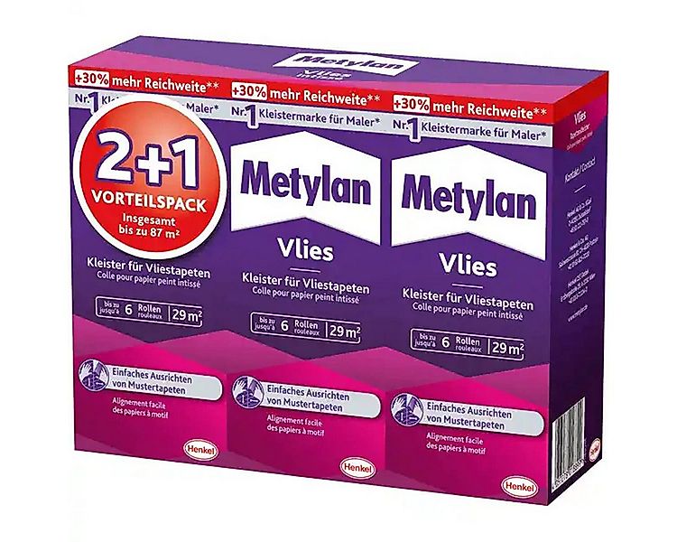 Metylan Kleister Metylan Vlieskleister, (Packung), Vliestapete,Mustertapete günstig online kaufen