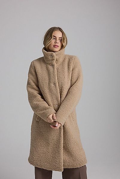 Manisa Fellimitatmantel Teddy-Plüsch-Mantel mit Knöpfen günstig online kaufen