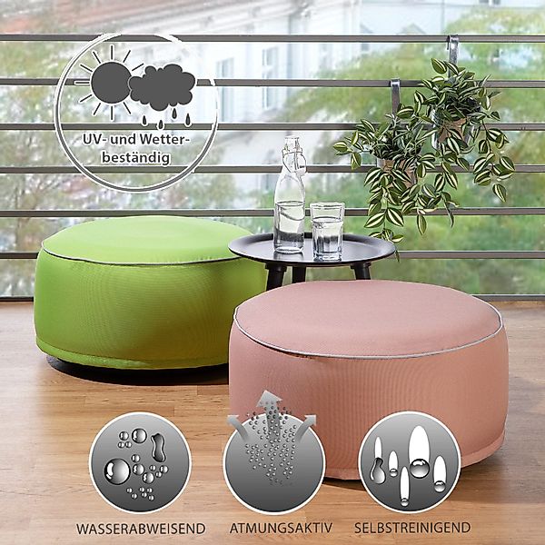 heimtexland Sitzkissen Outdoor Pouf Bodenkissen Garten günstig online kaufen