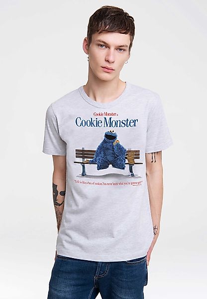 LOGOSHIRT T-Shirt "Sesamstrasse Krümelmonster - Bank" mit tollem Brustprint günstig online kaufen