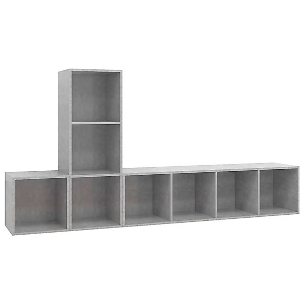 vidaXL 3-Tlg TV-Schrank-Set Betongrau Holzwerkstoff 3079830 günstig online kaufen
