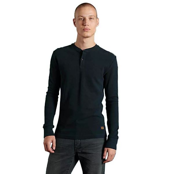 Superdry Micro Texture Henley Langarm-t-shirt S Nautical Navy günstig online kaufen