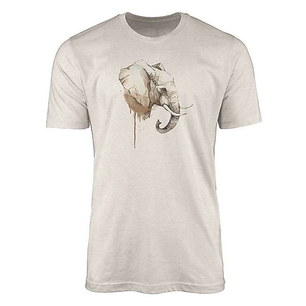 Sinus Art T-Shirt Herren Shirt 100% gekämmte Bio-Baumwolle T-Shirt Aquarell günstig online kaufen