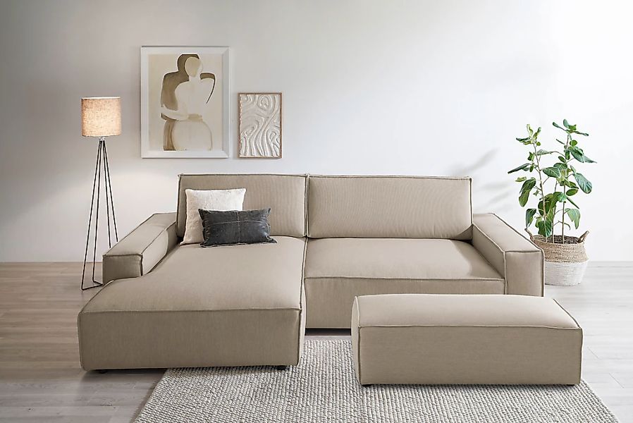 Home affaire Polsterecke "NEU: SHERWOOD XXL tief, L-Form mit Schlaffunktion günstig online kaufen