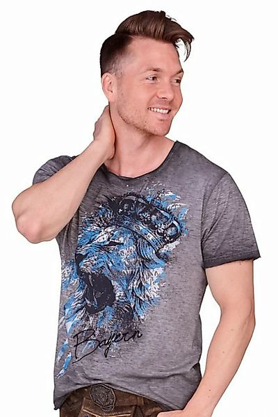 Hangowear Trachtenshirt Trachtenshirt Herren - ZACHY BAVARIA - dunkelgrau günstig online kaufen