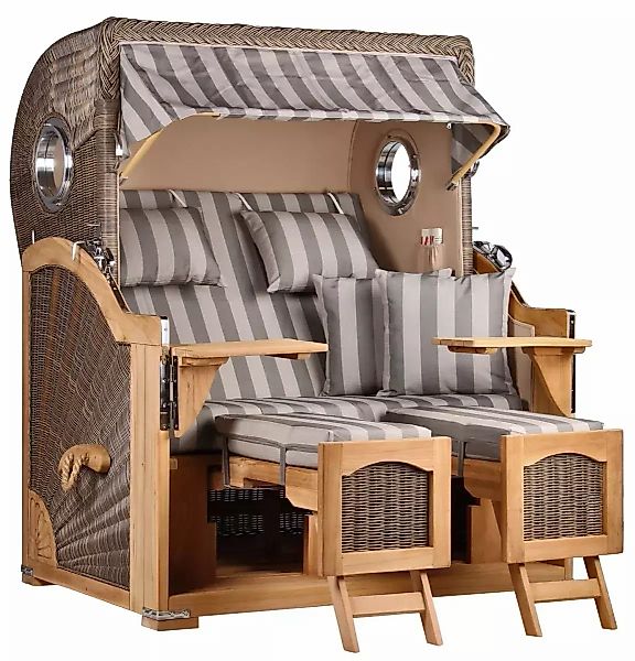 Strandkorb Rantum Teak PE grey Dessin 537 günstig online kaufen