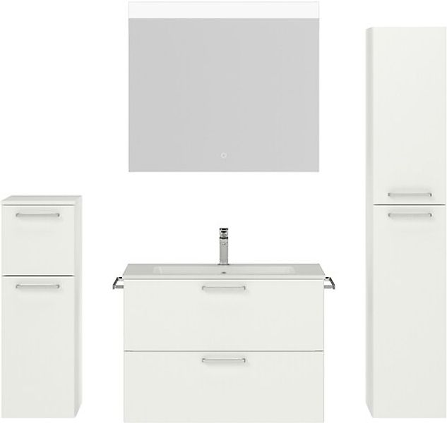nobilia® Badmöbel-Set »Tolvina« vormontiert, mit Soft-Close, 4 Stk. tlg. günstig online kaufen