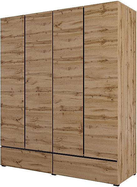 OTTO home Kleiderschrank Cross, moderner griffloser Kleiderschrank Wäschesc günstig online kaufen