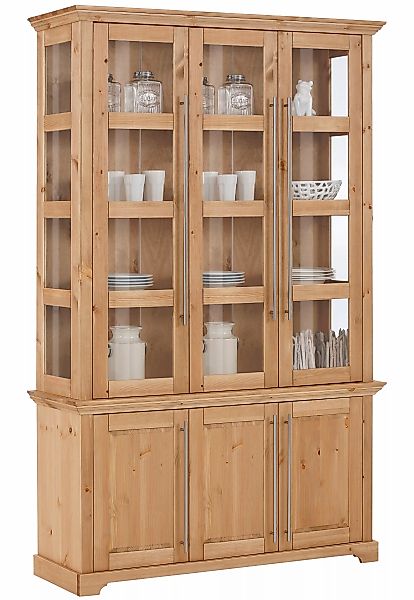 Home affaire Vitrine "Meliss", aus massiver Kiefer, FSC Breite 132 cm günstig online kaufen