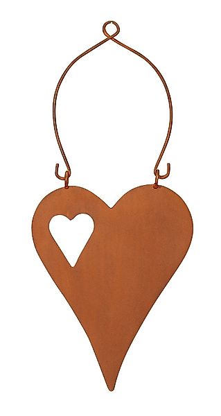Levandeo® Dekoobjekt, Schild Herz 15x32cm Gartendeko günstig online kaufen