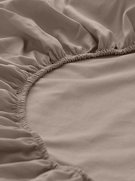 hessnatur Jersey Spannbettlaken aus Bio-Baumwolle - beige - Größe 90-100x20 günstig online kaufen