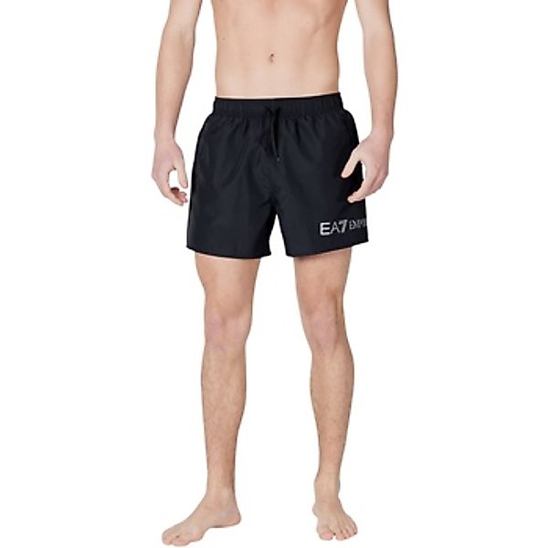 Ea7 Emporio Armani  Badeshorts Logo Swim Shorts Black/Silver Logo günstig online kaufen