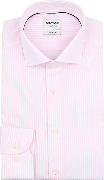 OLYMP Hemd Level 5 Luxury Stripe Rosa - Größe 42 günstig online kaufen