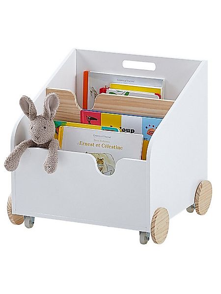 vertbaudet Bücherregal Kinder Bücherregal mit Rollen SCHOOL günstig online kaufen