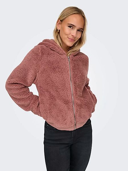 ONLY Kapuzenplüschjacke "ONLNEWANNA CONTACT SHERPA JKT OTW NOOS", mit Kapuz günstig online kaufen