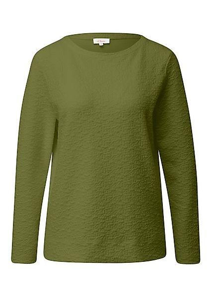 s.Oliver Longsweatshirt mit Crinkle Optik günstig online kaufen
